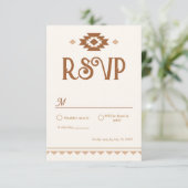Moderne Westerse Huwelijks RSVP Kaart (Staand voorkant)