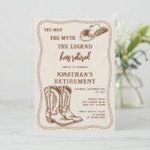 Moderne Westerse Rustieke Cowboylaarzen Pensioen Kaart (Staand voorkant)