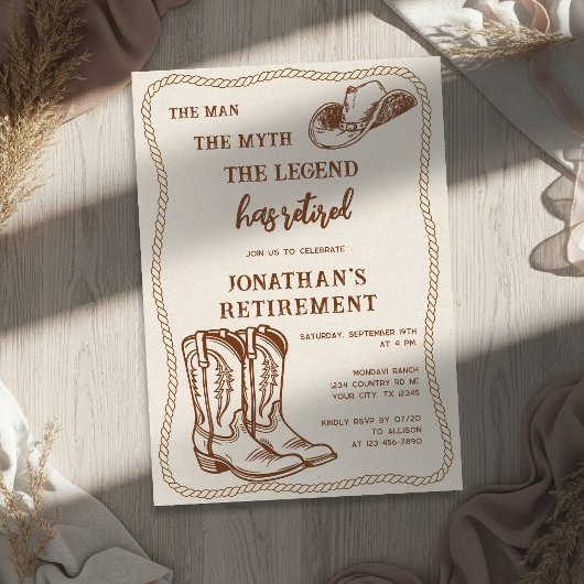 Moderne Westerse Rustieke Cowboylaarzen Pensioen Kaart