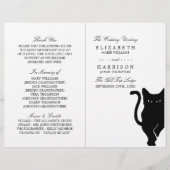 Moderne Whimsical Black Cat Wedding Programs (Voorkant)