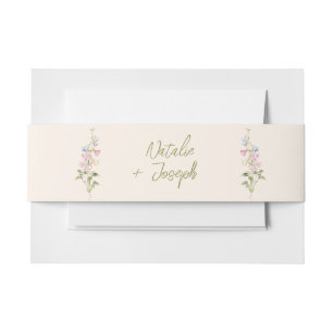 Moderne Whimsical Bloemige Wilde Bloem Zomer Bruil Uitnodigingen Wikkel