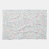 Moderne Whimsical Bloempatroon Theedoek (Horizontaal)
