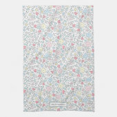 Moderne Whimsical Bloempatroon Theedoek (Verticaal)