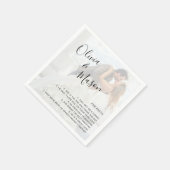 Moderne Whimsical Calligraphy Overlay Photo Weddin Servet (Hoek)