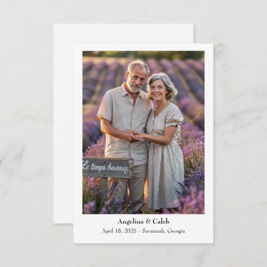 Moderne Whimsical en Leuke Foto Save The Date (Voorkant / Achterkant)