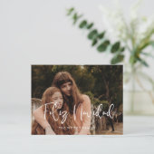 Moderne whimsical Feliz Navidad-kerstfoto Briefkaart (Staand voorkant)