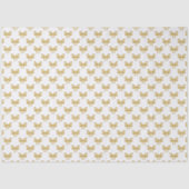 Moderne Whimsical Gouden Coquette Strik Afstudeerc Tissuepapier (Voorkant)