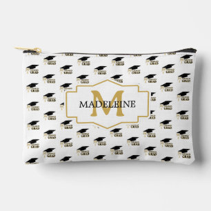 Moderne Whimsical Gouden Zwarte Afstudeerhoed Etui