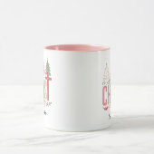 Moderne Whimsical Pastel Prettig Kerstmis Naam Mok (Midden)
