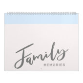Moderne whimsical Script Memories Kalender (Hoes)