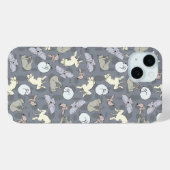Moderne Whimsical Slaap Honden Vanille op Grijs Case-Mate iPhone Case (Achterkant (horizontaal))