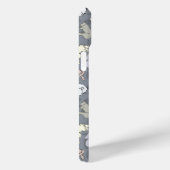 Moderne Whimsical Slaap Honden Vanille op Grijs Case-Mate iPhone Case (Achterkant / Rechts)