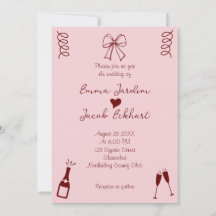 Moderne Whimsical Squiggles Bruiloft
