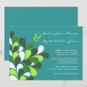 Moderne Whimsical Tree Wedding Invitations Kaart (Voorkant / Achterkant)