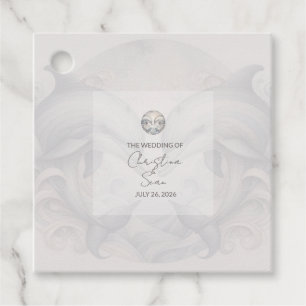 Moderne Whimsy Dolphin Wedding Bedankjes Labels
