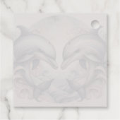 Moderne Whimsy Dolphin Wedding Bedankjes Labels (Achterkant)