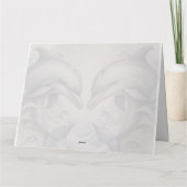 Moderne Whimsy Dolphin Wedding Bedankkaart (Achterkant)