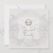 Moderne Whimsy Dolphin Wedding Bedankkaart (Voorkant)