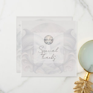 Moderne Whimsy Dolphin Wedding Bedankkaart