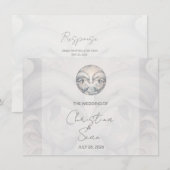 Moderne Whimsy Dolphin Wedding Enclosure Kaart (Voorkant / Achterkant)