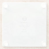 Moderne Whimsy Dolphin Wedding Glazen Onderzetter (Achterkant)