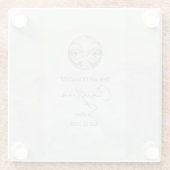 Moderne Whimsy Dolphin Wedding Glazen Onderzetter (Achterkant)