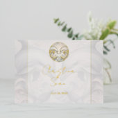 Moderne Whimsy Dolphin Wedding Gold Folie Uitnodig Folie Uitnodiging (Staand Voorkant)