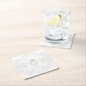 Moderne Whimsy Dolphin Wedding Kartonnen Onderzetters (Insitu)