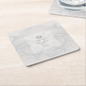 Moderne Whimsy Dolphin Wedding Kartonnen Onderzetters (Schuin)
