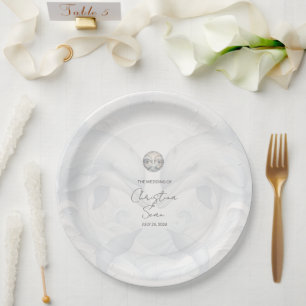 Moderne Whimsy Dolphin Wedding Papieren Bordje