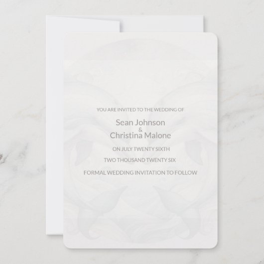 Moderne Whimsy Dolphins Wedding Save The Date Kaar (Achterkant)