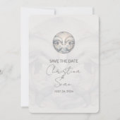 Moderne Whimsy Dolphins Wedding Save The Date Kaar (Voorkant)