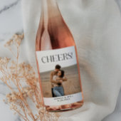 Moderne Whimsy Minimal Wedding Wijn Labels Wijn Etiket