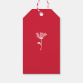 Moderne Whimsy Red Kleurrijke bruiloft Cadeaulabel (Achterkant)