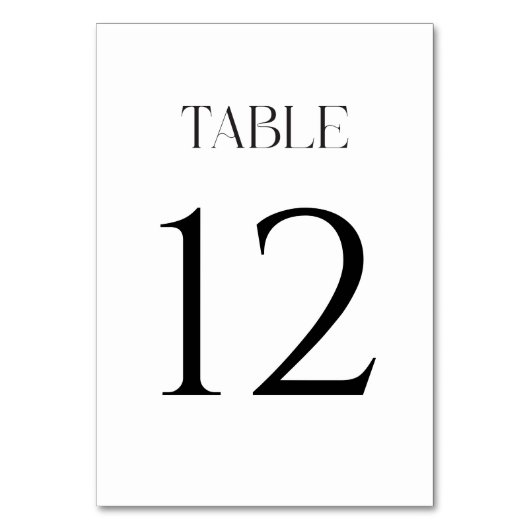 Moderne Whimsy Trouwtafelnummers Kaart (Achterkant)