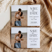 Moderne Whimsy Wedding Save the Date Kaart