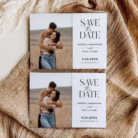 Moderne Whimsy Wedding Save the Date Kaart