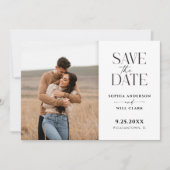 Moderne Whimsy Wedding Save the Date Kaart (Voorkant)