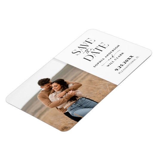 Moderne Whimsy Wedding Save the Date Magnet Magneet (Linkerzijde)