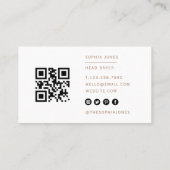 Moderne Whisky Bakkerij Cateraar Zakelijke QR-code Visitekaartje (Achterkant)