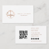 Moderne Whisky Bakkerij Cateraar Zakelijke QR-code Visitekaartje (Voorkant / Achterkant)