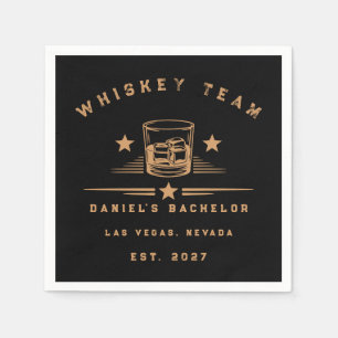 Moderne Whisky Thema Weekend Bachelorfeest Servet