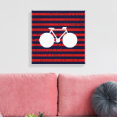 moderne white bicycle & red stripes canvas afdruk (Insitu (Woonkamer))