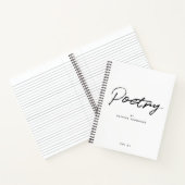 Moderne white blade minimalistisch script poëzie notitieboek (Binnen)
