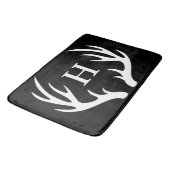 Moderne White Deer Antlers Initiaal Letter Badmat (Gekanteld)