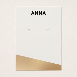 Moderne White Gold Jewelry Earring Display Kaart