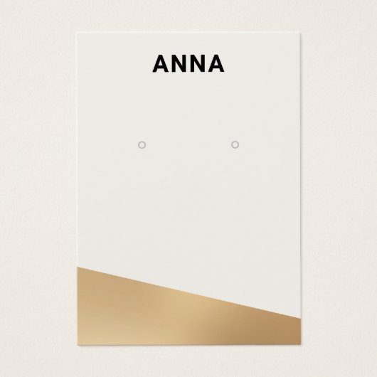 Moderne White Gold Jewelry Earring Display Kaart (Voorkant)