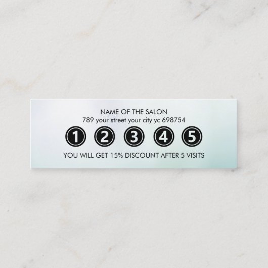 Moderne White Gradient Schoonheidssalon Klantenkaartje (Achterkant)