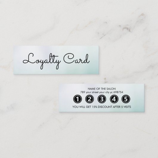 Moderne White Gradient Schoonheidssalon Klantenkaartje (Voorkant / Achterkant)