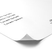 Moderne White Prijslijst Poster (Hoek)